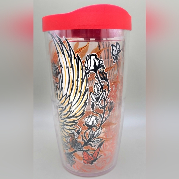 Harley Davidson Motor Cycles TERVIS Tumbler Sun Roses Butterfly Logo Lid 16oz - Picture 4 of 6
